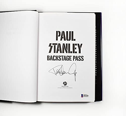 Cópia de Paul Stanley Kiss de seu livro de Backstage Pass assinado autografado autêntico bas Beckett Coa