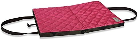 KONA CAVE® Luxury Travel Dog Bed - dobrado, portátil, fácil de transportar, cama de cachorro de restaurante - Cam/Pnk L