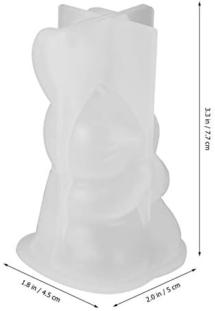 DOITOOL Argila molde 3D Animal Resina Ferramentas Ferramentas de fundição Praying Rabbit Bunny Epoxy Silicone Soap