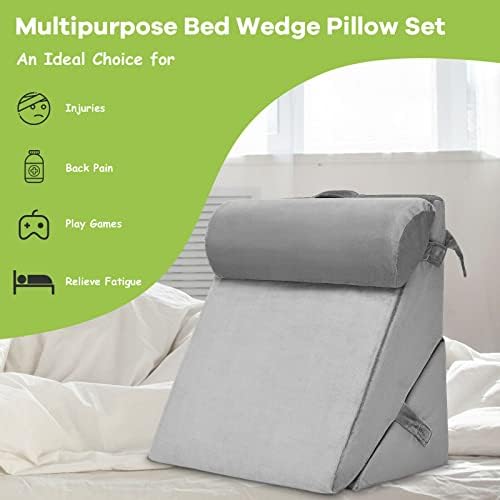 N/A Bed Cedge travesseiro ajustável no pescoço suporta suporte de espuma de espuma de pó de cabeça Cinzenta suporte do pescoço