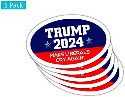 5-PACK Trump 2024 Faça os liberais chorar novamente oval ímã Maga to603