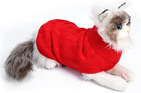 Sweater de animais de estimação de inverno, roupas de cachorro macias casacos de blusas de palha clássicas para cães
