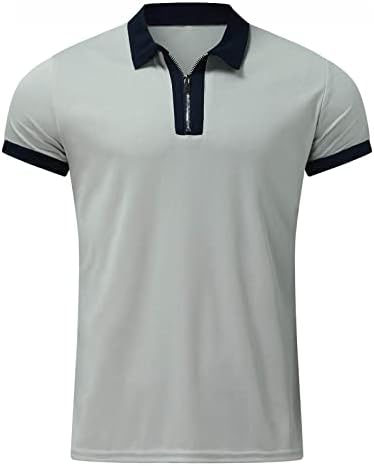Camisa de golfe masculina, verão novo póhirt de cor solta de lapela solta de manga curta