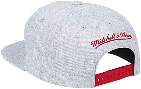 Toronto Raptors Mitchell e Ness Team Heather Gray Team logotipo Cap ajustável Snapback Black Hat Black