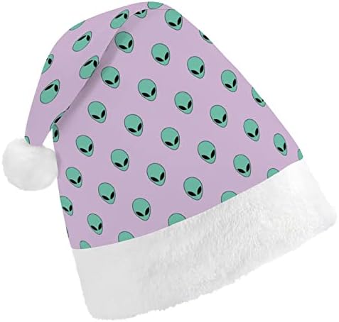 Cabeça Alien -Alien Green Chapéu de Natal Engraçado Papai Noel Chapé