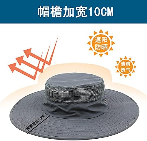 Capéu de balde de tamanho grande largo Bim de secagem rápida Sun Travel Beach Mesh Hat L/XXL