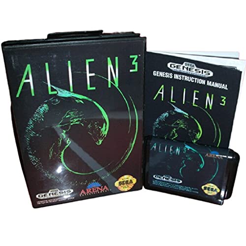 ADITI Alien 3 US Cobra com caixa e manual para sega megadrive Gênesis Console de videogame de 16 bits cartão MD