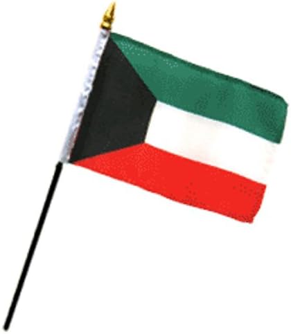 RFCO Kuwait 4 x6 bandeira de bastão