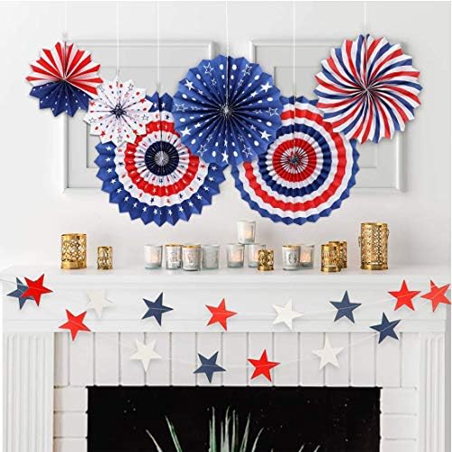 Kit de decoração de festas patrióticas, 4 de julho de festas de festas FIT Veteranos Dia do Dia Americano Dia da Independência