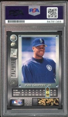 1996 Fleer Metal Universe 107 Ken Griffey Jr. em cartões PSA/DNA Auto Gem Mint 10 - Baseball recortou cartões autografados
