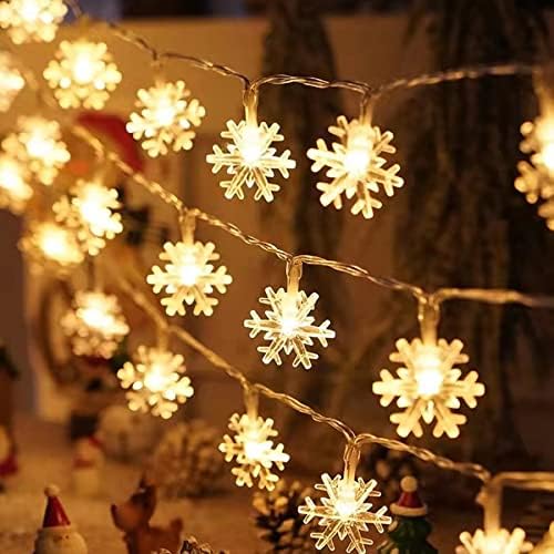 Luzes de Natal Snowflake String luz