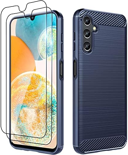 Dzxouui para Galaxy A14 5G Case Samsung Galaxy A14 5G Case com 2 pacote Protetor de tela Slim Fino de choque de borracha