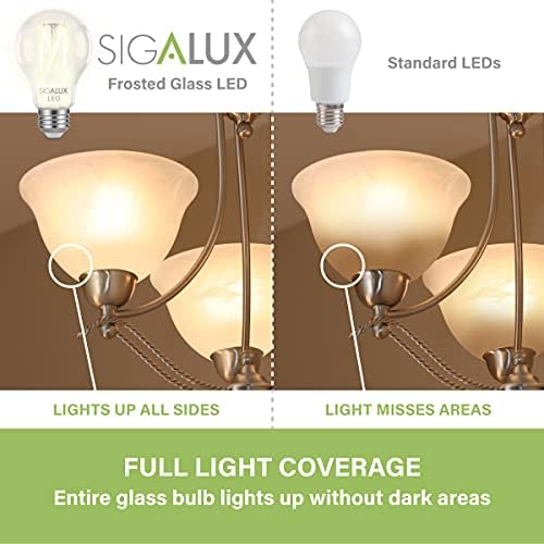 Sigalux e26 lâmpada LED de 60 watts Edison A19 Lâmpadas transparentes, lâmpadas de LED vintage certificadas por Energy