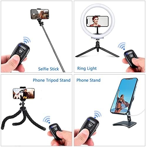 Controle remoto da câmera sem fio, remoto sem fio para iPhone e Android Phone iPad iPod tablet, clicker para fotos e vídeos