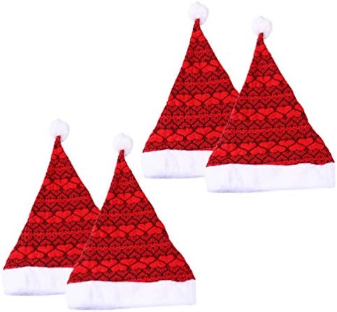 Nuobesty Kids Santa Hat 4pcs chapéu de Natal Papai Noel Hat para luxuoso chapéu de natal vestido up chapéu de fantasia adereços