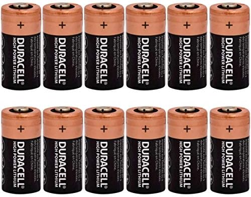 Pacote a granel de 12 baterias de lítio Duracell DL123A 3V 123A
