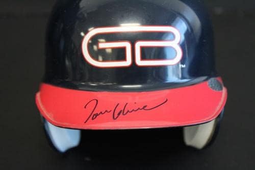 Tom Glavine assinou Braves Mini Capacete Autograph Auto PSA/DNA AM17175 - Mini capacetes MLB autografados
