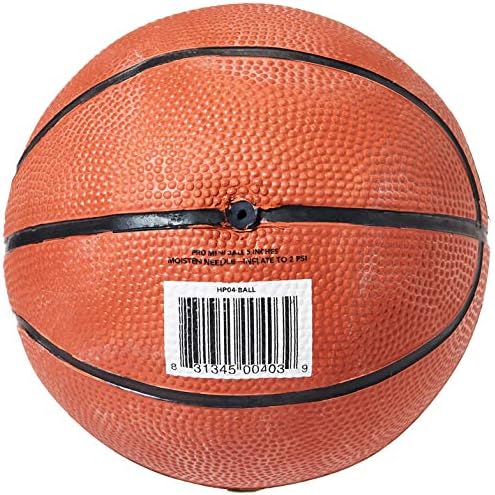 Sklz Pro Mini Hoop Basketball de borracha de 5 polegadas, laranja