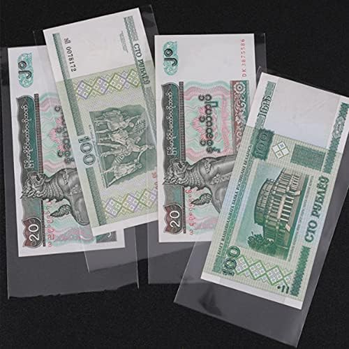 Webeedy Dollar Bill titular com coleta de moedas de caixa de armazenamento Mangas de notas de moeda para colecionadores Caixa