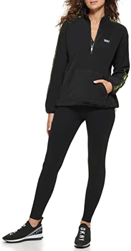 DKNY Women's Sport Flip Logo Fita Tarter Quarter Zip Jacket