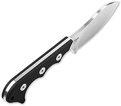 QSP Neckmuk, faca de pescoço 6,5 '', faca de lâmina fixa compacta, lâmina de cetim D2, alça G10/Micarta