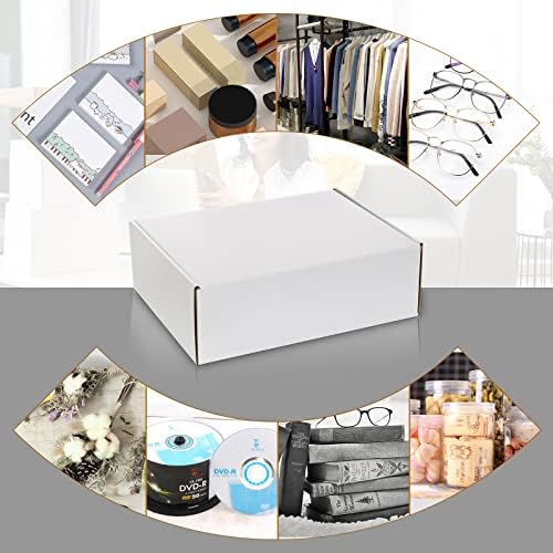 Caixas de remessa 12x9x3, Herkka 20 pacote de caixa de papelão de papelão corrugado de 20 pacote, caixas de correspondência média