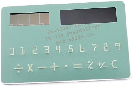 Isaddle Doulex Mini Slim Credit Card Card Solar Power Calculator Small Pocket Calculator
