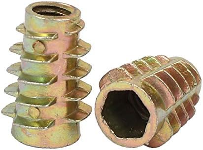 X-dree mobiliário de madeira liga de zinco para parafusos de soquete de soquete E-Nuts M6x18mm 100pcs (Tornillos de inserción