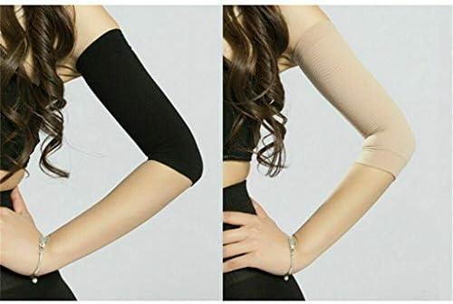 BZDZMQM 1 par o treino de moda elástica de moda elástica Tone Up Arm Shaping Sleeves Mulheres elásticas Shaper;