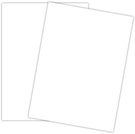 Cardstock branco - papel grosso para escola, artes e ofícios, convites, impressão estacionária | 65 lb de cartão de cartão