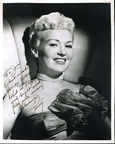 Betty Grable Hand assinado JSA CoA 8x10 Foto autografado autêntico