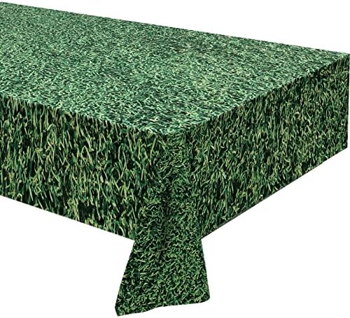 Capas de tabela de capim -devas de toalha de mesa de grama verde de grama verde descartável Capas de mesa de capim 54 x 108 polegadas