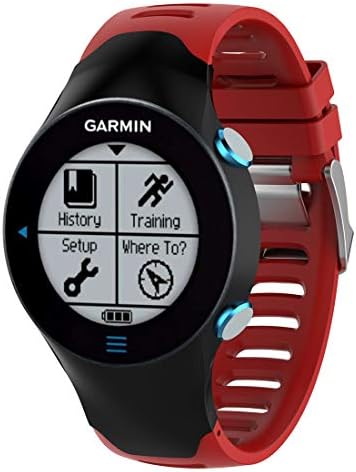 Huabao relógio Strap compatível com Garmin Forerunner 610, Banda de substituição de tira de silicone ajustável para Garmin Forerunner