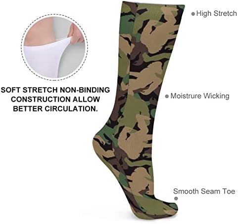 WeedKeyCat Bigfoot Camuflage Meias grossas Novidades engraçadas impressão gráfica casual casual meias de tubo médio para inverno