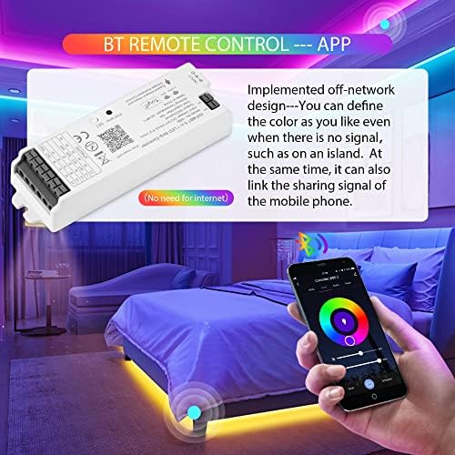 XXK WB5 RF WIFI Bluetooth LED TRIPLADOR RGB CCT RGBW 5in1 Compatível diminuído com Smart Life App/Alexa Echo/Google