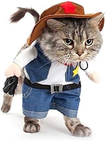 Meihejia Cat Cowboy Chapé Fantas Função para Gatos e Cães Pequenos