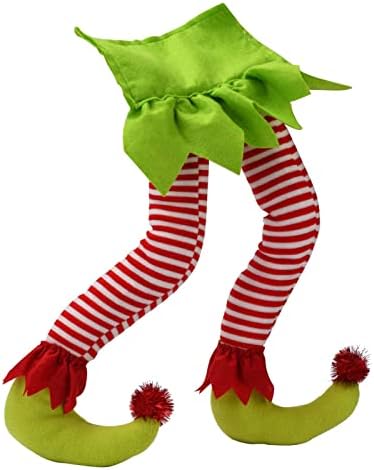 Todozo pernas para decorações de Natal Pernas recheadas presas no enfeite de Natal de árvore de natal para lareira decoração