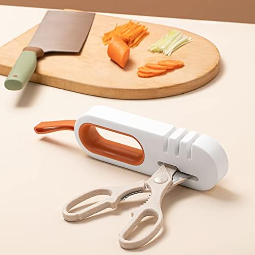 Apontador de faca de cozinha, 4 em 1 afiliação manual de lixo fino Eficiente para facas de frutas