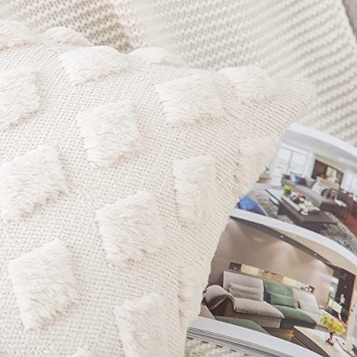 Conjunto de Madizz de 2 macias de lã curta a veludo decorativo Capas de travesseiros
