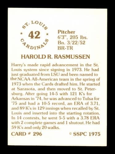 Eric Harry Rasmussen autografou 1975 SSPC Card 296 St. Louis Cardinals SKU 204684 - Baseball Slabbed Cartis autografados