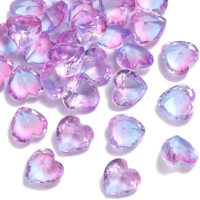 Strass em forma de coração stromstones 8 cores requintadas de pedra de cristal tamanho dois estilos 5/8pcs para decoração