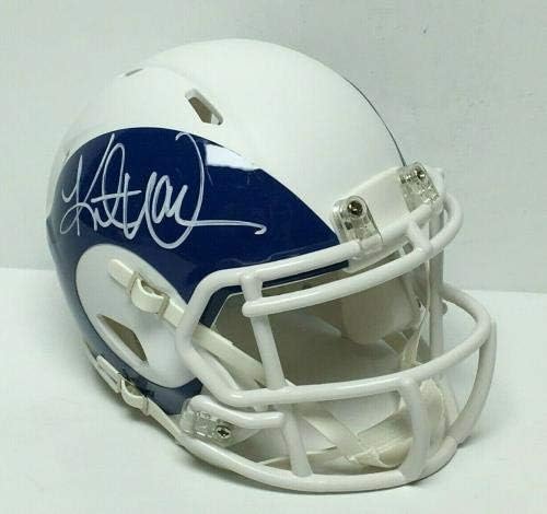 Kurt Warner assinou Mini -Helmet * SB XXXIV MVP/HOF 17 * JSA - Mini capacetes NFL autografados