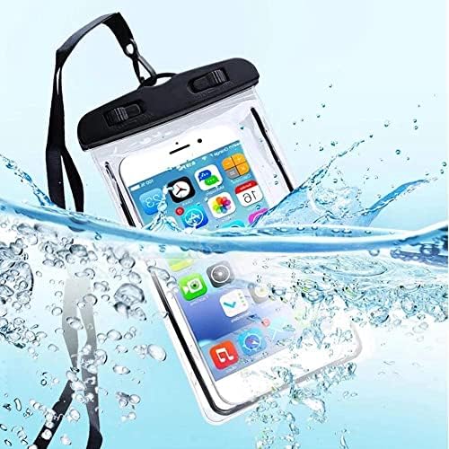 Guagll 2pcs telefone celular Bolsa impermeável Cabo de cinta transparente para piscina de praia