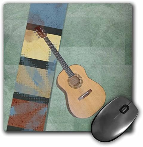 3drose LLC 8 x 8 x 0,25 polegadas violão artsy, instrumentos de cordas, mouse musical mouse pad