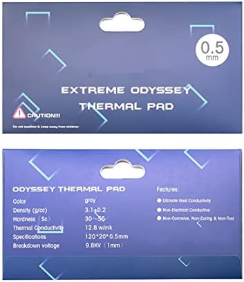 Almofada térmica 12,8 w/mk, 120x20mm, almofadas térmicas de silicone para laptop dissipador de calor/gpu/cpu/refrigerador