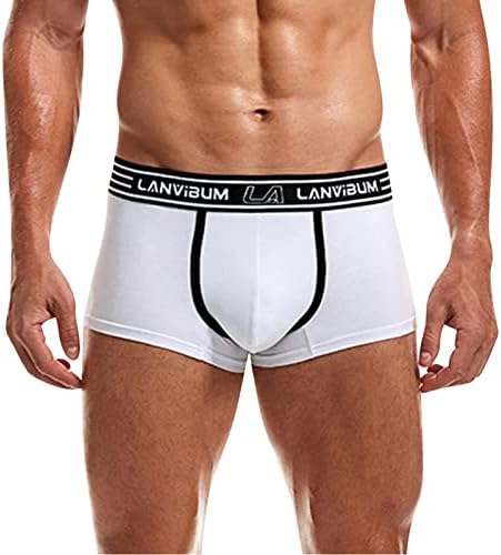 Shorts de boxe para homens embalam shorts sexy calcinhas de calça de calça sólida boxers masculinos de roupa íntima masculina Casual