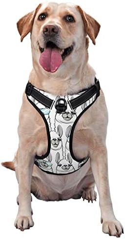 Arnês de cachorro cool lhama copos hipster animal de estimação ajustável ao ar livre os cravos médios