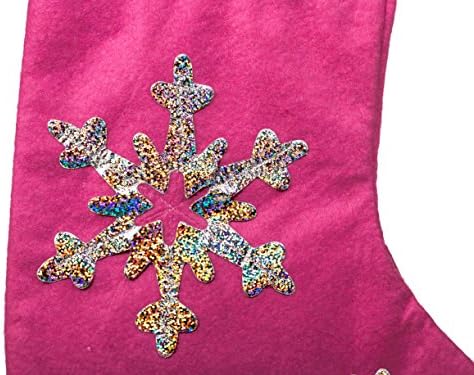 Casa imperial Sparkling Christmas meias - meias fofas de 15 com flocos de neve brilhantes