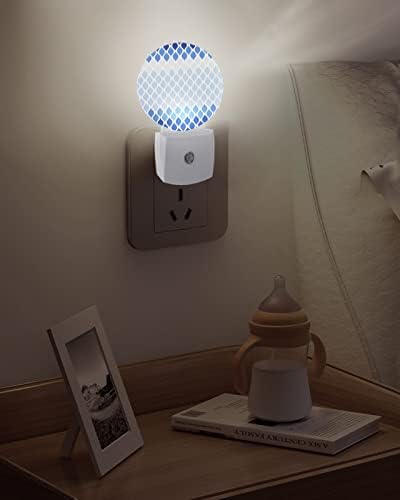Ombre azul marroquino Night Light para crianças, adultos, meninos, meninas, criança, viveiro de bebês, banheiro quarto corredor plug