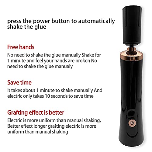 Cola de laca elétrica Shaker Shaker Shaker, agitadora de cola para extensões de cílios